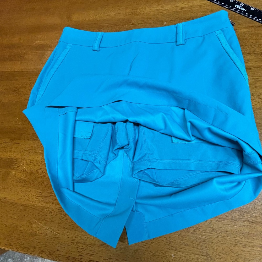 Polo Golf‎ Ralph Lauren Womens Turquoise Blue Performance Skort Size 6 Side Zip - Picture 11 of 14